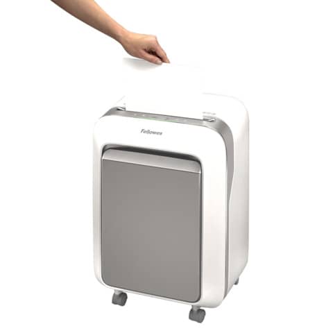 Distruggidocumenti uso moderato Fellowes LX211 - P-5 - 23 L - taglio a microframmenti 2x12 mm - bianco 5050301